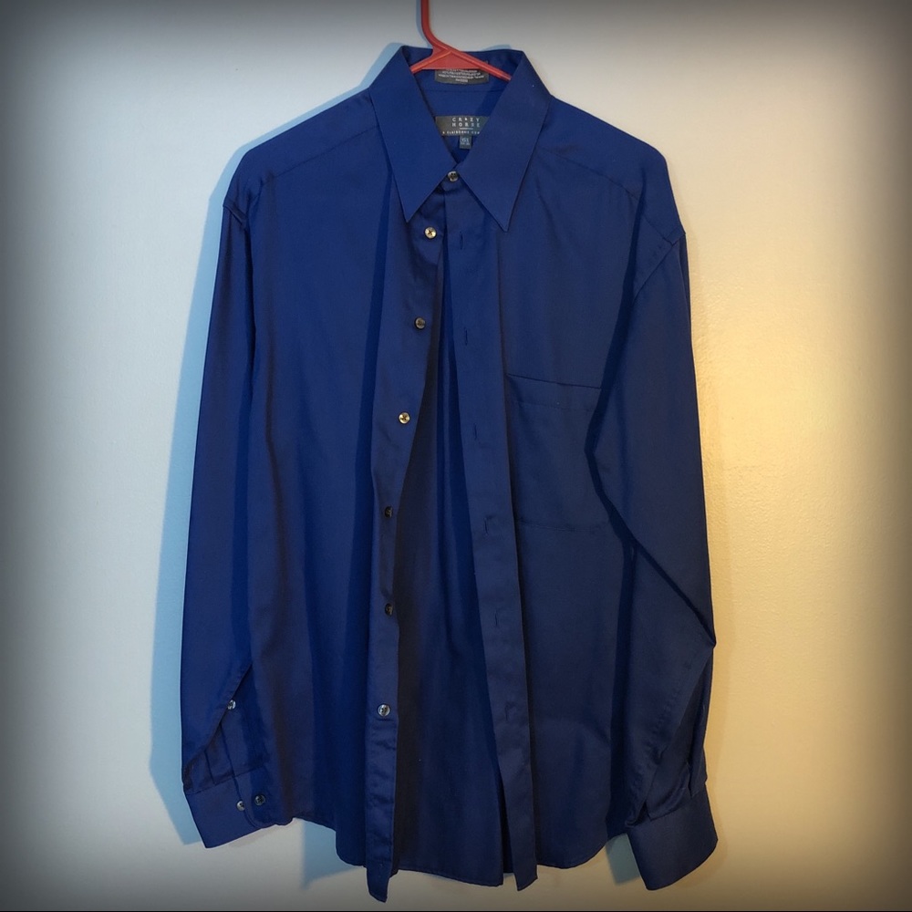 Luxurious Crazy Horse blue sateen dress shirt